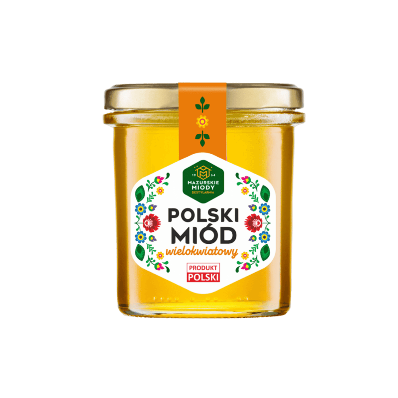 Słoik 400 g polskiego miodu wielokwiatowego