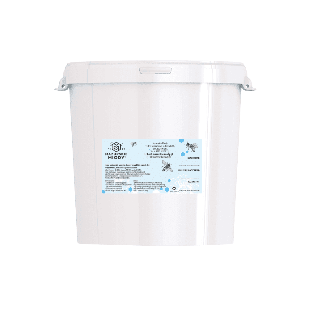 Pokarm dla pszczół - syrop inwertowany - hurt Wiadro 40 kg